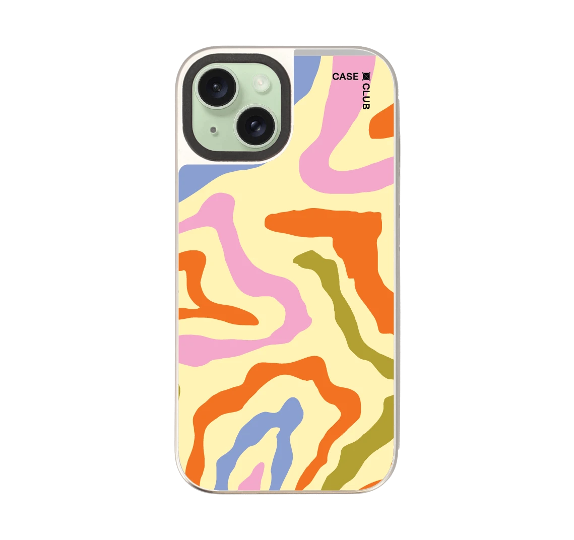 คลื่นสีสดใสมินิมอล